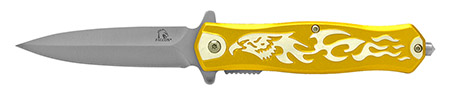 4.75" Falcon Spring Assisted Folding Knife - Yellow