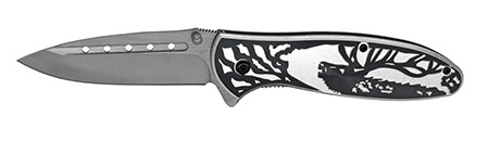 4.5" Spring Assist Deer Folding Knife - Silver