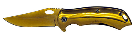 3.75" Spring Folding Knife - Gold