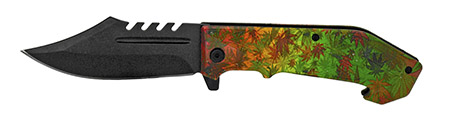 4.75" Spring Assisted Folding Knife - Leaf Camo