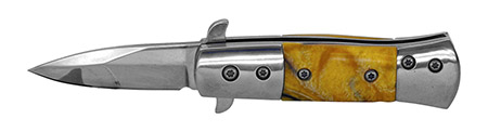 3.25"  Spring Assisted Folding Knife - Yellow