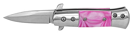3.25" Spring Assist Folding Knife - Pink Pearl