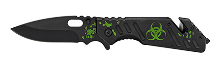 4.75" Spring Assist Radioactive Folding Knife - Black