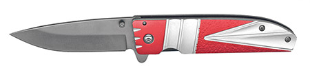 4.5" Spring Assist Folding Knife - Red & Silver