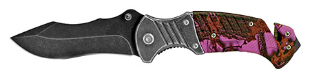 4.5" Spring Assist Folding Knife - Pink Camo