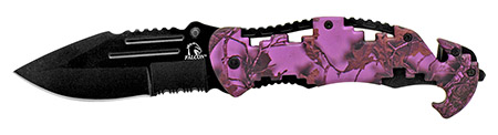 4.75" Spring Assisted Folding Knife - Purple Camo
