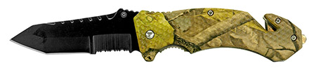 4.75" Spring Assisted Folding Knife - Woodland Camo