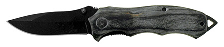 4.5" Woodsman Spring Assisted Folding Knife - Black Wood