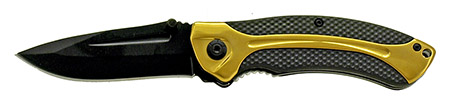 4.5" Spring Assisted Folding Sport Knife - Yellow