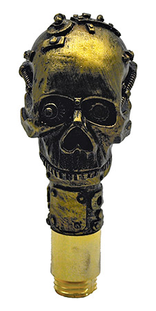 Steampunk Skull Walking Cane w/ Blade
