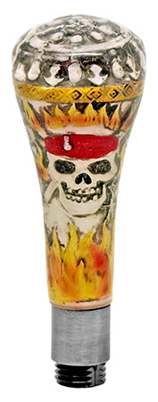 Skull Flame Walking Cane with Blade