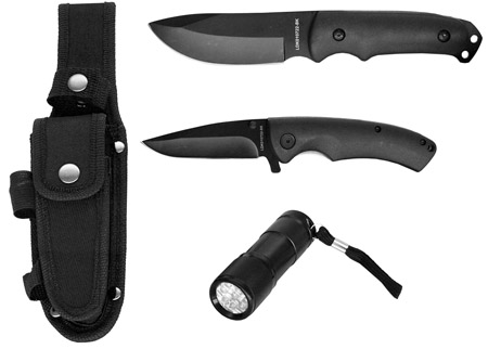 3-pc. Camping Knife Set - Black