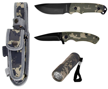 3-pc. Camping Knife Set - Digital Camo