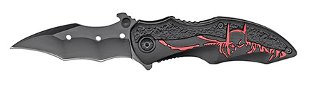4.5" Spring Assist Bat Wing Folding Knife - Red