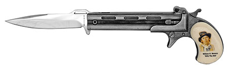 6" Spring Assist Gun Knife - Billy the Kid