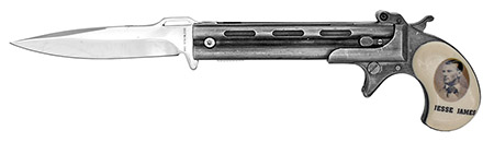 6" Spring Assist Gun Knife - Jesse James
