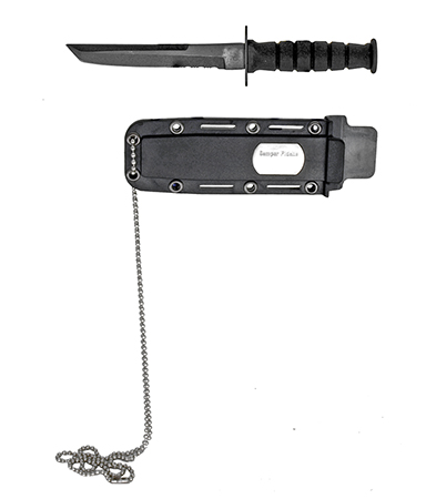 6" Necklace Tactical Knife - Black