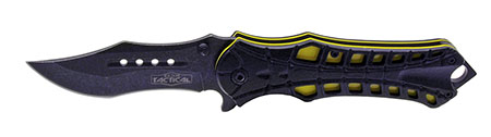 4.75" Spring Assist Folding Knife - Black and Yellow