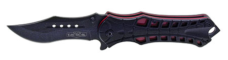 4.75" Spring Assist Folding Knife - Black and Red