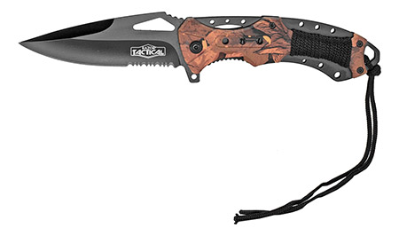 4.75" Spring Assist Folding Knife - Orange Camo