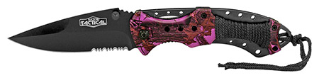 4.75" Spring Assisted Folding Tactical Knife - Purple Camo