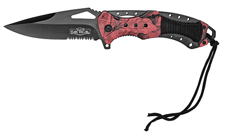 4.75" Spring Assist Folding Knife - Red Camo