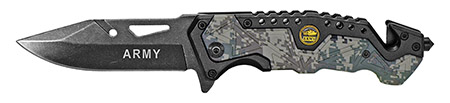 4.5" Spring Assist Army Folding Knife - Digital Camo