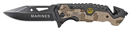 4.5" Spring Assist Marines Folding Knife - Digital Camo