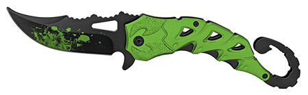 5.5" Spring Assist Scorpion Folding Knife - Green