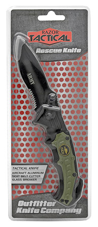 4.5" Spring Assist Army Folding Knife - Green