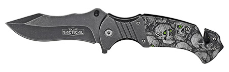 4.5" Spring Assist Folding Knife - Skull Camo