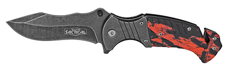 4.5" Spring Assist Folding Knife - Orange Camo