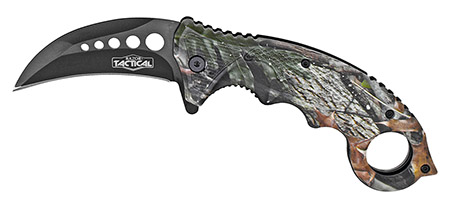 5.25" Spring Assist Folding Knife - Leaf Camo