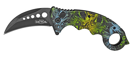 5.25" Spring Assist Folding Knife - Snake Camo