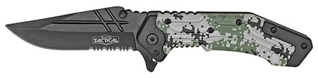 4.75" Spring Assist Folding Knife - Green Digital Camo