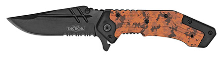 4.75" Spring Assist Folding Knife - Orange Digital Camo