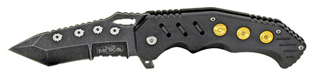 4.75" Spring Assisted Bullet Catcher Knife - Black