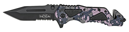 4.5" Spring Assist Folding Knife - Pink Digital Camo