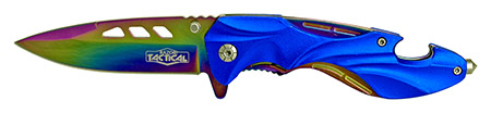 4.75" Spring Assisted Folding Knife - Blue