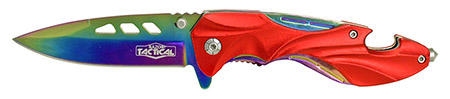 4.75" Spring Assisted Folding Knife - Red