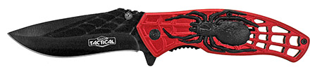 4.5" Spring Assisted Folding Spider Knife - Red
