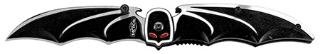 4.5" Spring Assisted Bat Wing Folding Knife - Black