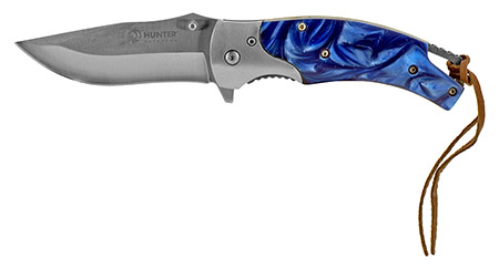 4.5" Spring Assisted Hunting Knife - Blue
