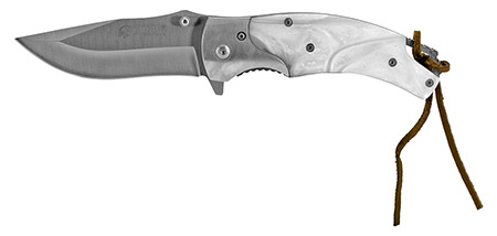 4.5" Spring Assisted Hunting Knife - White
