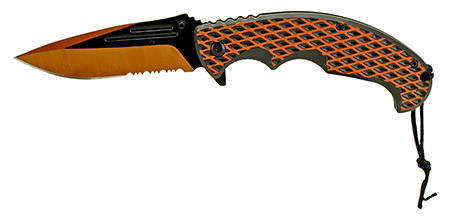 5" Spring Assisted Color Rush Folding Knife - Orange