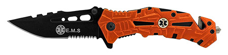4.75" Spring Assisted Folding Knife - EMS