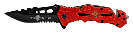 4.75" Spring Assisted Folding Knife - Firefighter