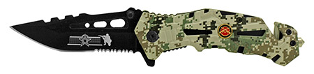 4.75" Spring Assisted Folding Knife - Marines