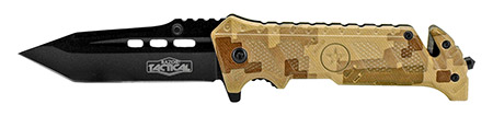 4.5" Spring Assisted Folding Knife - Desert Camo