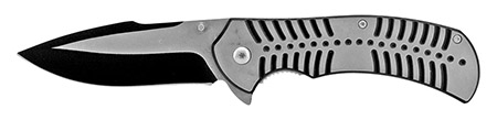 4.75" Spring Assisted Stainless Steel Folding Knife - Black
